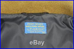 Pendleton Vtg USA High Grade Western Wear Aztec Blanket Zip Jacket Mens XL