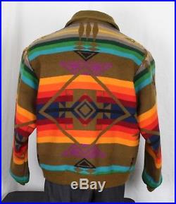 Pendleton Vtg USA High Grade Western Wear Aztec Blanket Zip Jacket Mens XL