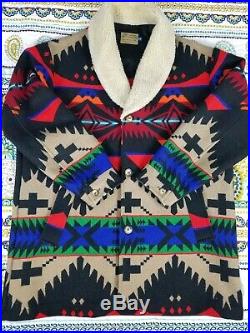 Pendleton Western Wear Southwestern Wool Blanket Sherpa Coat Jacket Mens 46 2XL