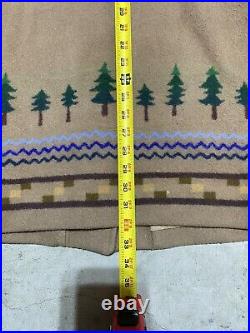 Pendleton Western wear Wool Blanket Coat Jacket Tan Long Sleeve Small Vintage