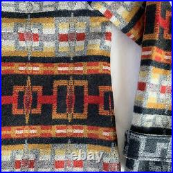 Pendleton Womens Medium Wool Aztec Southwestern Blanket Jacket Coat Woolen Mills