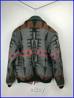 Pendleton Wool Aztec Western Indian Tribal Multicolor Bomber Jacket S S-M Small