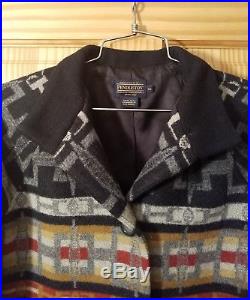 Pendleton Wool Wrap Western Long Jacket Indian Blanket Aztec Extra Small