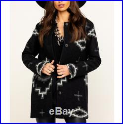 Pendleton wool Topper Kiva Aztec southwest Mexican blanket coat jacket NWT $449
