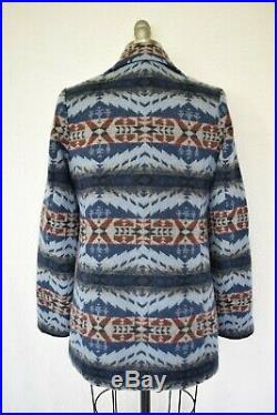 Pendleton wool blanket Aztec southwest Mexican peacoat jacket coat S