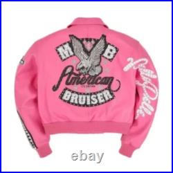 Pink World Famous Pelle Pelle Womens Jacket Real Leather Jacket