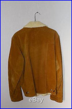 Pioneer Wear Men's Suede Leather Western Jacket Vintage Size 40