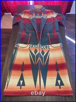 Polo Country Ralph Lauren Southwestern Aztec Navajo Robe Jacket Coat Tribal $3K