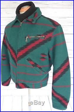 Polo RALPH LAUREN WESTERN WOOL BLANKET Jacket COAT RRL NAVAJO INDIAN VTG 90s