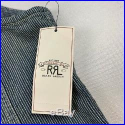 Polo Ralph Lauren Double RL RRl Striped Indigo Denim Vest NWT Size XL Msrp $350