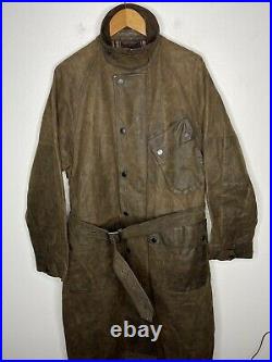 Polo Ralph Lauren Leather Waxed Western Ranch Coat Duster Jacket RRL Yellowstone
