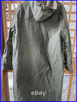 Polo Ralph Lauren Long Waxed Western Hooded Duster Duffle Coat Jacket Large