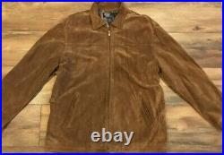 Polo Ralph Lauren Plaid Lined Genuine Leather Suede Western Jacket Coat Medium M