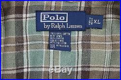 Polo Ralph Lauren Western Plaid Lined Corduroy Jacket Sport Coat Brown Mens XL