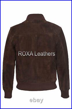 Premium Men Brown Authentic Suede Real Leather Jacket Western Fashion Biker Coat