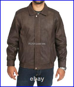 Premium Men New Genuine Lambskin Real Leather Jacket Collared Western Coat