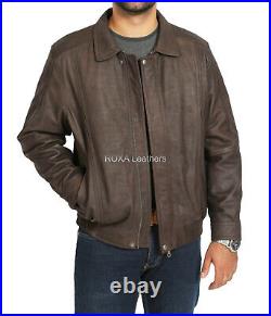 Premium Men New Genuine Lambskin Real Leather Jacket Collared Western Coat