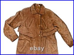 Preston&York W 42/44 BrownSuedeLeather Western Cowgirl Ranch Zip/Snp CapeJacket Preston&York W 42/44 BrownSuedeLeather Western Cowgirl Ranch Zip/Snp CapeJacket