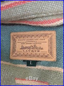 RALPH LAUREN Indian Blanket Southwestern Western Cowboy Clavos Buttons Jacket L
