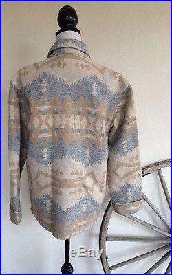 RALPH LAUREN South Western Indian Blanket Tribal Concho Wool Coat Jacket PP
