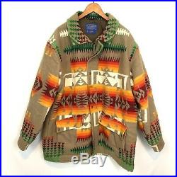 RARE Pendleton Insulated WOOL South Western Navajo Chief Jacket Size XL Aztec
