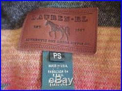 RARE Ralph Lauren Indian Blanket Jacket Southwest Navajo Aztec Fringe Coat P/S