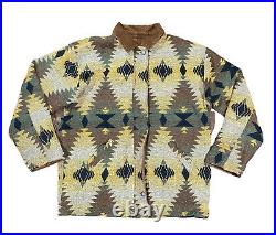 RARE VTG 90s Brandon Thomas Men's Reversible Aztec Barn Jacket Chore Coat Sz M