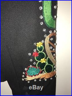 RARE! Western Embroidered Horse Cactus Rhinestone Jacket10Hairston Roberson