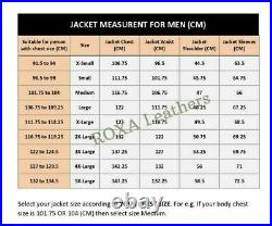 ROXA Classic Men Authentic Cowhide 100% Leather Jacket Collar Black Western Coat