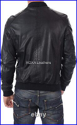 ROXA Fashionable Men Authentic Cowhide Pure Leather Jacket Black Party Wear Coat