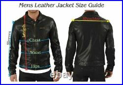 ROXA Men's Lambskin Real Leather Jacket Motorcycle Stylish Purple Coat Slim Fit