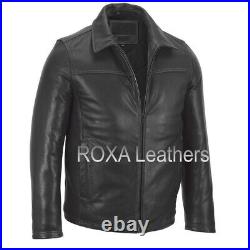 ROXA Premium Men Outwear Genuine Cowhide Real Leather Jacket Cow Motorcycle Coat
