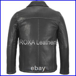 ROXA Premium Men Outwear Genuine Cowhide Real Leather Jacket Cow Motorcycle Coat