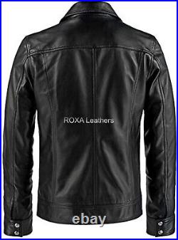 ROXA Premium Men Stylish Black Coat Genuine Cowhide Natural Leather Biker Jacket