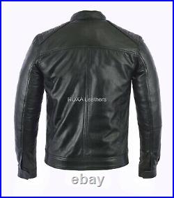 ROXA Racer Men Black Cow Stitch Coat Genuine Cowhide Pure Leather Premium Jacket