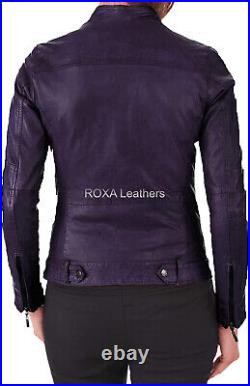 ROXA Western Women Occasion Wear Genuine Sheepskin 100% Leather Jacket SEXY Coat