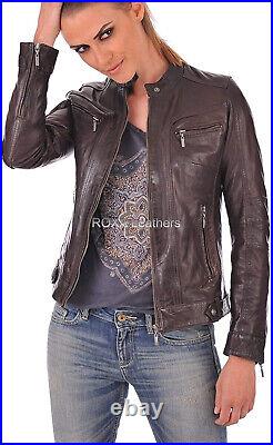 ROXA Western Women Premium Genuine Lambskin Real Leather Jacket Fashionable Coat