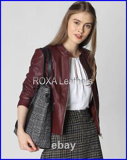 ROXA Western Women's Out Wear Genuine Lambskin Real Leather Jacket Stylish Coat
