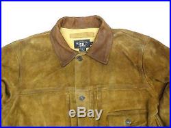 RRL Ralph Lauren Davis suede roughout leather jacket vintage western (LARGE)