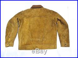 RRL Ralph Lauren Davis suede roughout leather jacket vintage western (LARGE)