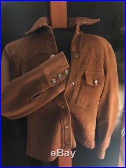 RRL by Ralph Lauren Vintage Suede -Western Style Jacket -Medium