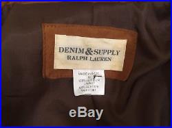 Ralph Lauren Denim And Supply Brown Suede Fringe Western Jacket Size M Women