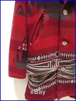 Ralph Lauren Navajo Blanket Western Coat Jacket M Wool Lined USA Made Vintage