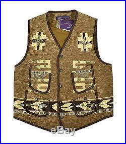 Ralph Lauren Purple Label Western Indian Leather Vest L New $3998
