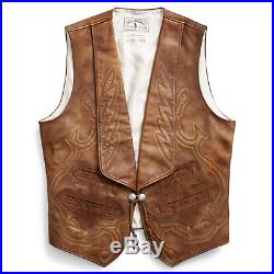 Ralph Lauren RRL Limited Edition of 50 Western Leather Bolton Vest New $1900