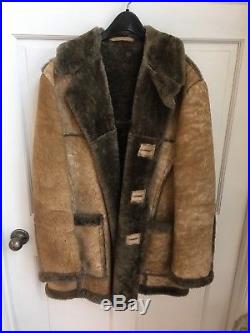 Ranchero vintage lambswool shearling western coat size 44 made on USA