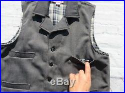 Rare Mens Filson Mackinaw Wool Whipcord Button Western Vest Large $225
