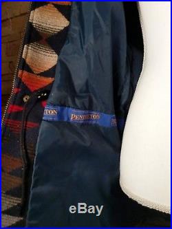Rare PENDLETON Vintage High GRADE WESTERN Wear WOOL BLANKET JACKET Coat Navajo