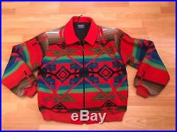 Rare Pendleton USA Wool High Grade Western Wear Aztec Blanket Jacket Navajo XL