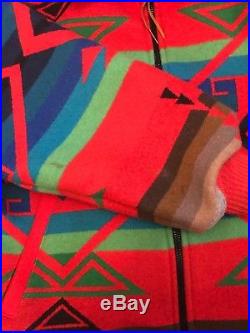 Rare Pendleton USA Wool High Grade Western Wear Aztec Blanket Jacket Navajo XL